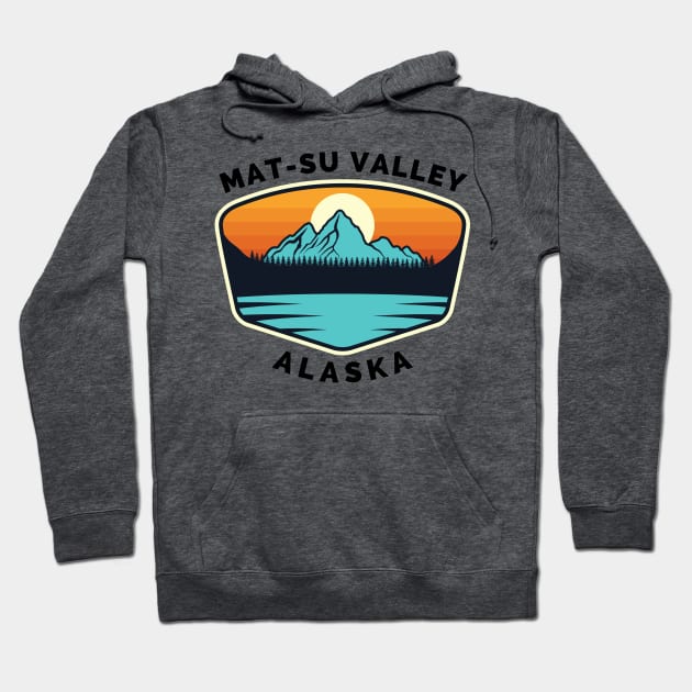 Mat-Su Valley Ski Snowboard Mountain Alaska Mat-Su - Mat-Su Valley Alaska - Travel Hoodie by Famgift